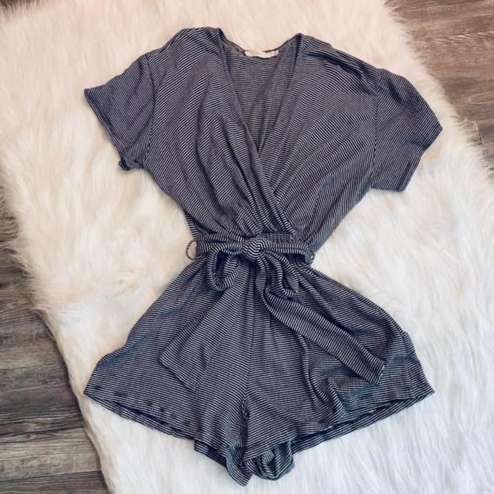 Lush striped romper size small